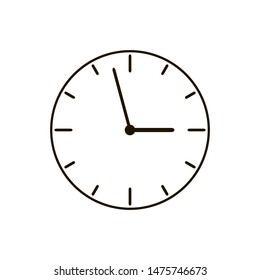 Clock vector icon. Vector illustration
