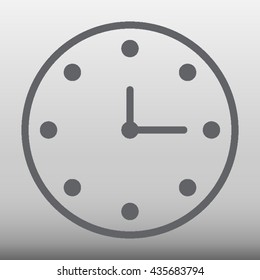 Clock Vector Icon Illustration