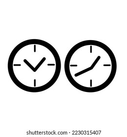 Diseño de ilustración de icono del vector de reloj