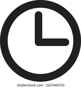 Uhr, Vektorsymbol, Vektorgrafik auf weißem Hintergrund..eps
