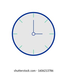Clock vector icon illustration sign