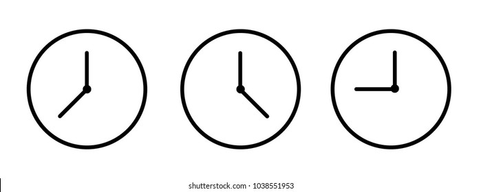 Clock vector icon isolated on a white background. Time icon