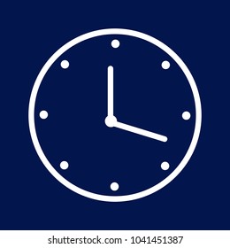Clock vector icon isolated on a transparent background. Time icon