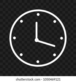 Clock Icon On Transparent Background Stock Vectors Images