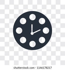 Clock vector icon isolated on transparent background, Clock logo concept