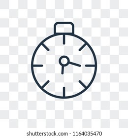 Clock vector icon isolated on transparent background, Clock logo concept