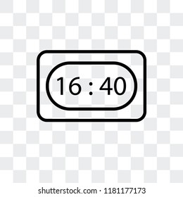 Clock vector icon isolated on transparent background, Clock logo concept