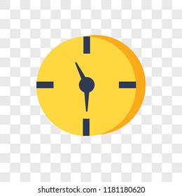 Clock vector icon isolated on transparent background, Clock logo concept