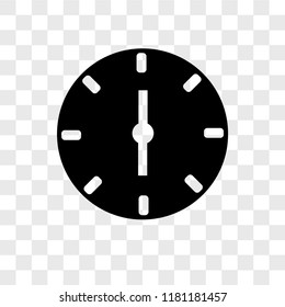 Clock vector icon isolated on transparent background, Clock logo concept