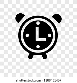 Clock vector icon isolated on transparent background, Clock transparency logo concept