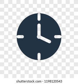 Clock vector icon isolated on transparent background, Clock transparency logo concept