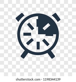Clock vector icon isolated on transparent background, Clock transparency logo concept