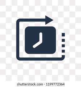 Clock vector icon isolated on transparent background, Clock transparency concept can be used web and mobile