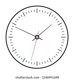Clock vector icon isolated on white