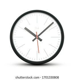 Clock Vector Icon Isolated on White Background. Analog Time Symbol.