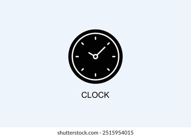 Clock Vector Icon Or Logo Illustration