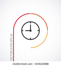 Clock Vector icon . Lorem Ipsum Illustration design