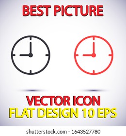 Clock Vector icon . Lorem Ipsum Illustration design