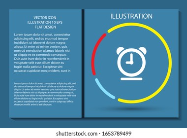 clock vector icon , lorem ipsum Flat design