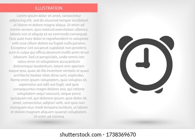 clock vector icon , lorem ipsum Flat design