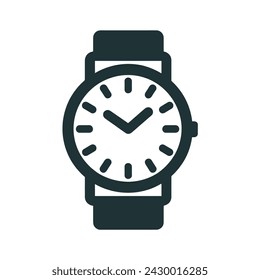 Icono de vector de reloj. ilustración de reloj minimalista