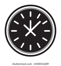 Icono de vector de reloj. ilustración de reloj minimalista