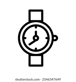 Icono del Vector del reloj. ilustración minimalista del reloj