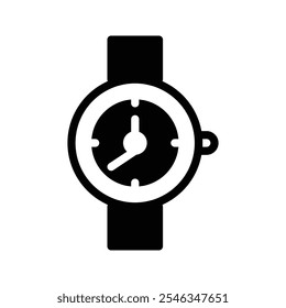 Clock vector icon. minimalist clock illustration ,watch icon