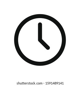 Clock vector icon in modern design style for web site and mobile app