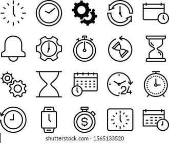 Clock Vector Icon Set Such As: Race, Image, Timetable, Wall, Timepiece, Bell, Control, Help, Diary, Around, Abstract, Traditional, Organization, Badge, Door, Gear, Tone, Mute, Center, Delivery, Music