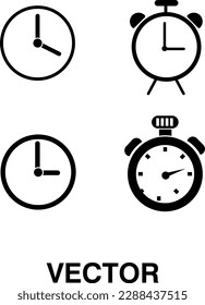 Clock vector icon set trendy style illustration on white background..eps