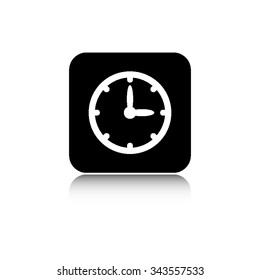 Clock - vector icon  with shadow