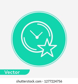 Clock vector icon sign symbol
