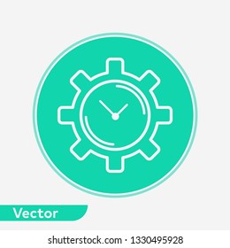 Clock vector icon sign symbol