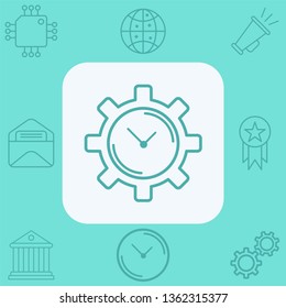Clock vector icon sign symbol