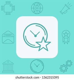 Clock vector icon sign symbol