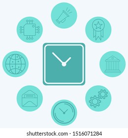 Clock vector icon sign symbol