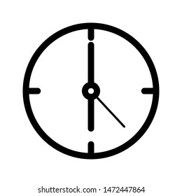 Clock vector icon, Simple icon vector illustration