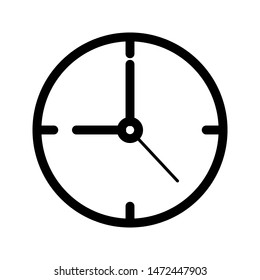 Clock vector icon, Simple icon vector illustration