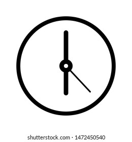 Clock vector icon, Simple icon vector illustration