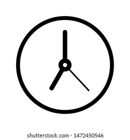 Clock vector icon, Simple icon vector illustration
