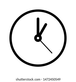 Clock vector icon, Simple icon vector illustration