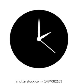 Clock vector icon, Simple icon vector illustration