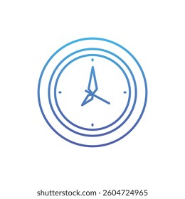 Clock vector icon stock illustration