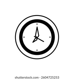 Clock vector icon stock illustration