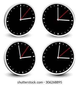 Clock vector icon for time, appointment, accuracy concepts.