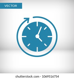 Clock vector icon. Time is a business concept. The symbol of time