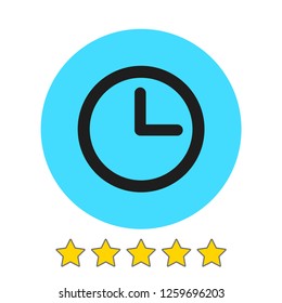 Clock vector icon. Time is a business concept. The symbol of time