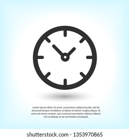 Clock vector icon. Time is a business concept. The symbol of time