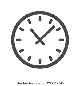 Clock vector icon. Time. Flat style